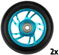 Аксессуар для скутеров, колёсики Black Dragon Stunt Scooter Wheel Set Spoked Alu, синий цв./черный цв., 2 шт.