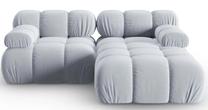 Kampinė sofa Micadoni Home Bellis MIC_SET4R_2_F1_BELLIS9, žydra sp., dešininė, 191 x 157 cm x 62 cm