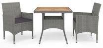 Lauko baldų komplektas VLX Garden Dining Set, pilka sp., 2 vietų