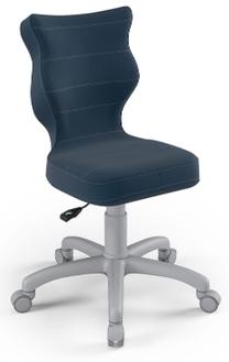 Laste töötool Petit VT24, 30 x 55 x 71.5 - 77.5 cm, hall v./sügavsinine v.