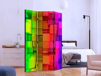 Širma Artgeist Colour Jigsaw Paravent0037_3Cz_J, įvairių spalvų, 135 cm x 172 cm