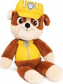 Mīkstā rotaļlieta suns Spin Master Paw Patrol Rubble, brūna krās./dzeltena krās., 33 cm