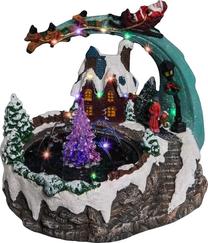 Kalėdinė dekoracija, "Namelis" Fééric Lights and Christmas, 19 cm, įvairių spalvų