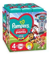Sauskelnės-kelnaitės Pampers Pants Paw Patrol, 4 dydis, 9 - 15 kg, 144 vnt.