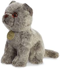 Mīkstā rotaļlieta kaķis Aurora Miyoni Scottish Fold, pelēka krās., 22 cm