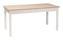 Stalas išskleidžiamas, ąžuolo sp./balta sp., 190 cm x 75 cm x 75 cm