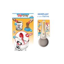 Dzīvnieku mērīšanas trauks Georplast Clip-Croq, 33 cm x 18 cm x 6 cm, pelēka krās.