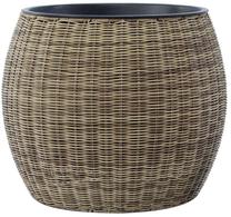 Gėlių vazonas Home4you Wicker 38208, plastikinis/metalas, Ø 48 cm, šviesiai ruda sp.