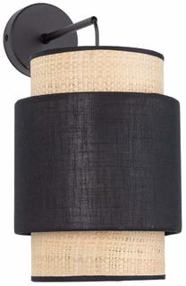 Valgusti seinale TK Lighting Boho 5651, E27, 1 x 15 W, pruun v./must v. / must v.
