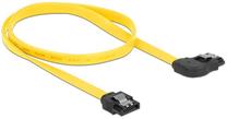 Vads Delock SATA to SATA, SATA 7-pin male, 0.5 m, dzeltena krās.