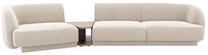 Modulinė sofa Micadoni Miley Blu 22, šviesiai smėlinė, kairinė, 300 x 118 cm x 70 cm