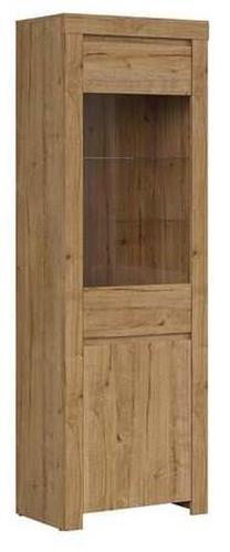 Vitrina Holten S493-REG1D1W-DWF, ąžuolo sp., 68 cm x 42 cm x 203.5 cm