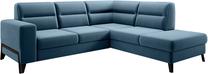 Kampinė sofa Cassara Savoi 38, mėlyna sp., dešininė, 237 x 277 cm x 100 cm