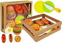 Rotaļlietu ēdienu komplekts, hamburgeru komplekts Skuce and Play