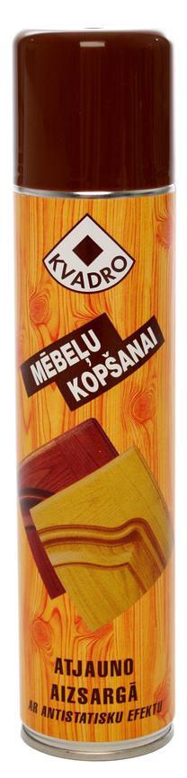 Mööblipuhastusvahend Kvadro beeswax and antistatic, 0.3 l