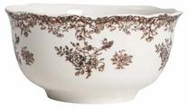 Servēšanas bļoda Homla Lourry 245149, 450 ml, 14 cm x 14 cm, Ø 14 cm, brūna krās./balta krās., porcelāna