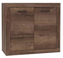 Komoda Forte Trass TRAK221-D53, tamsaus ąžuolo sp., 85.3 cm x 92.9 cm x 41.3 cm