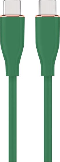 Vads Gembird Premium silicon USB Type-C, Lightning, 1.5 m, zaļa krās.