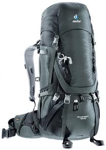 Tūristu mugursoma Deuter, melna krās./pelēka krās., 55 l