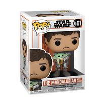 Фигурка-игрушка Funko Pop! Star Wars Mandalorian Holding Child 54525F, 12 см, многоцветный