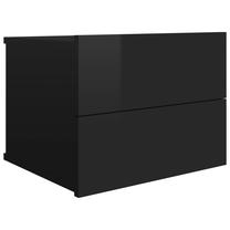 Naktinis staliukas VLX Gloss 801067, juoda sp., 30 cm x 30 cm x 40 cm