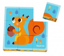 Деревянные блоки Tooky Toy Animals & Patterns, 9 шт.