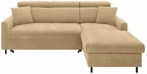 Kampinė sofa - lova Verde Otto 110, smėlio sp., dešininė, 175 x 218 cm x 98 cm