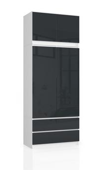 Шкаф Akord Furniture Factory S90, графитовый цв., 50.4 см x 90.4 см x 235 см