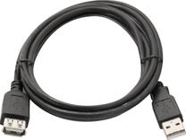 Vads Defender USB 2.0 A male, USB 2.0 A female, 1.8 m, melna krās.