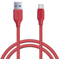 Vads Aukey USB A To USB Type-C CB-AC1/RTL USB A, USB Type-C, 1.2 m, sarkana krās.