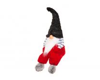 Ziemassvētku dekors Winteria Gnome Stripe Shirt Sitting, daudzkrāsaina