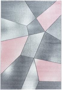 Ковер комнатные Ayyildiz Beta Geometric 1110, серый цв./розовый цв., 170 см x 120 см