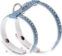Шлейки для собак Ferplast Lux P, белый цв./голубой цв., 270 - 340 мм x 20 мм, XS