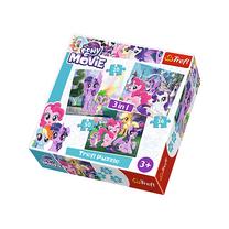 Пазл 3in1 Trefl My Little Pony 34823, 28.2 см x 28.2 см, 106 шт., многоцветный