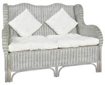 Lauko sofa VLX 2-Seater 325467, kreminė sp./pilka sp., 120 cm x 84 cm x 90.5 cm
