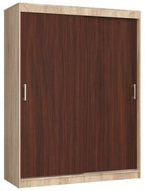 Spinta Akord, riešuto sp./sonoma ąžuolo sp./tamsiai ruda sp., 60 cm x 150 cm x 200 cm