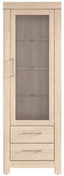 Vitrina Gent, ąžuolo sp., 68 cm x 42 cm x 200.5 cm