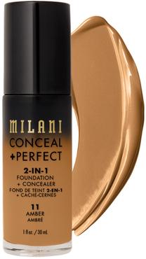 Skystas makiažo pagrindas Milani Conceal + Perfect, 11 amber, 30 ml