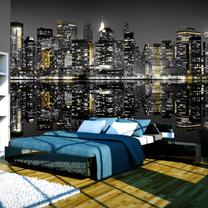 Fototapete Artgeist Gold And Silver - Nyc, 154 cm x 200 cm