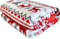 Pledas KFB-29, balta/juoda/raudona, 160 cm x 200 cm