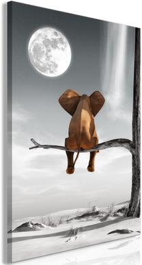Reprodukcija Artgeist Elephant and Moon KR33, 80 cm x 120 cm