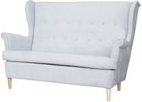 Sofa Bodzio Werina TWE2, balta sp./šviesiai pilka sp., 95 x 149 cm x 101 cm