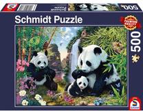 Dėlionė Schmidt Pandas Family 73805, 34.1 cm x 48.1 cm, 500 vnt., įvairių spalvų