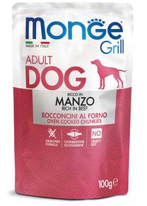 Влажный корм для собак Monge Grill Adult Dog, говядина, 0.1 кг