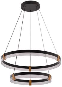 Valgusti rippuv Light Prestige Plum 2 LED CCT, 3000 - 6000 °K x 32 W, valge v./must v. / must v.