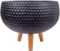 Puķu pods Home4you Cubo-2 88032, māls, Ø 27 cm, pelēka krās.