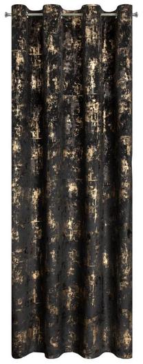 Nakts aizkari ZKPR-02, zelta krās./melna krās., 140 cm x 250 cm