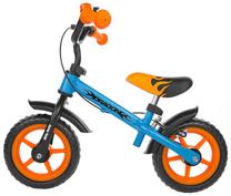 Balansinis dviratis Milly Mally Dragon with brakes, mėlyna sp./oranžinė sp., 10"