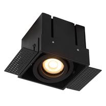 Šviestuvas įleidžiamas Lucide Trimless, GU10, juoda sp., 50 W