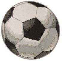 Kilimas vidaus 4Living Football, balta sp./juoda sp., 100 cm x 100 cm